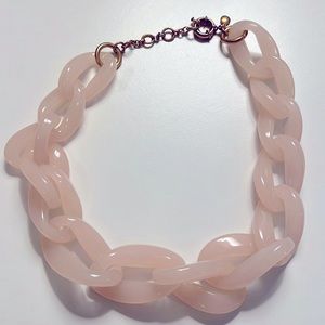 J.Crew stylish pink braided necklace